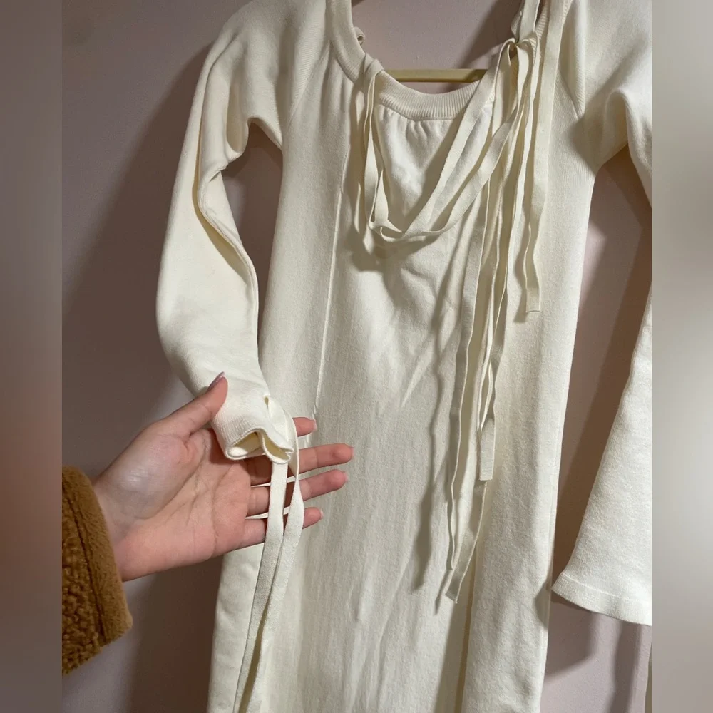 NWT Jacquemus La Robe Arnesi Ribbed Knit Dress Off-White - Picture 5 of 7